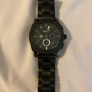 Black Fossil watch for men